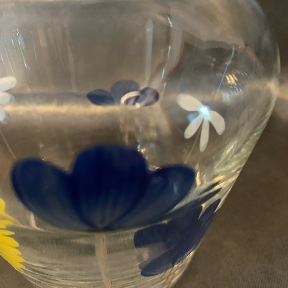 Vintage glass Bedside Night Carafe Pitcher and Tumbler Glass Set - Picture 3 of 8